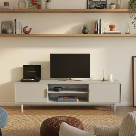 Buffet JONA coloris cachemire 1 porte 3 tiroirs 104cm