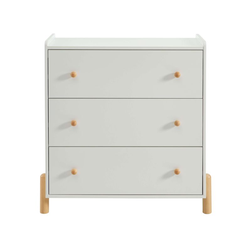 Commode enfant MONA 3 tiroirs blanc 86cm