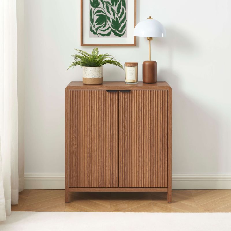 Buffet UTICA effet noyer 2 portes 75cm