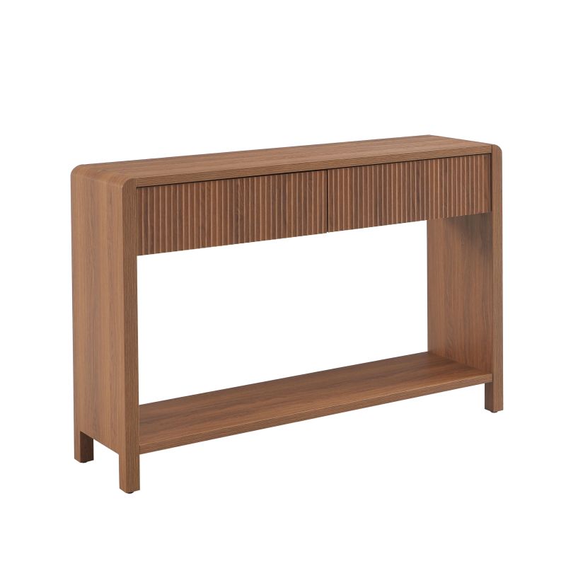 Console UTICA effet noyer 2 tiroirs 120cm