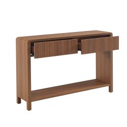 Console UTICA effet noyer 2 tiroirs 120cm