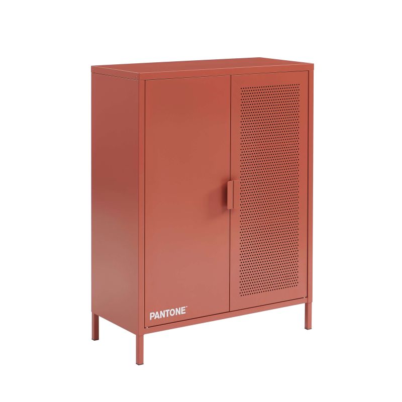 Buffet PANTONE métal terracotta h100cm