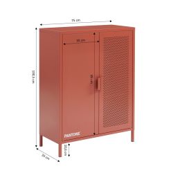 Buffet PANTONE métal terracotta h100cm