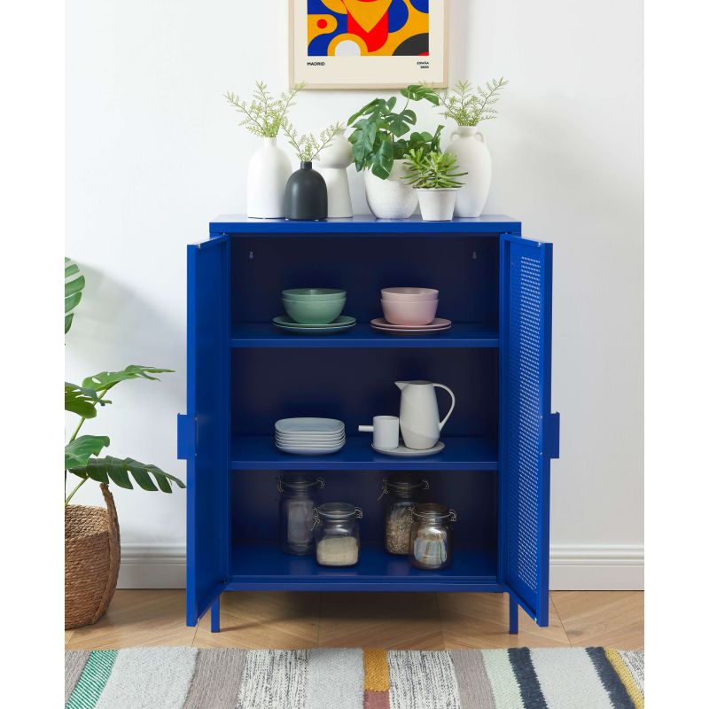 Buffet PANTONE métal bleu électrique h100cm