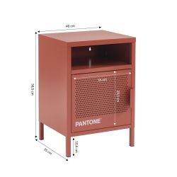 Table de chevet PANTONE métal terracotta 40cm