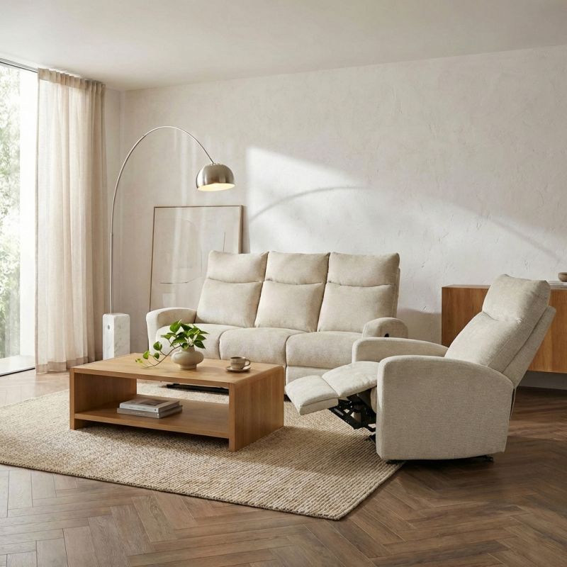 Fauteuil relax manuel ANTARES 1 place tissu beige