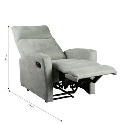 Fauteuil relax manuel ANTARES 1 place tissu vert