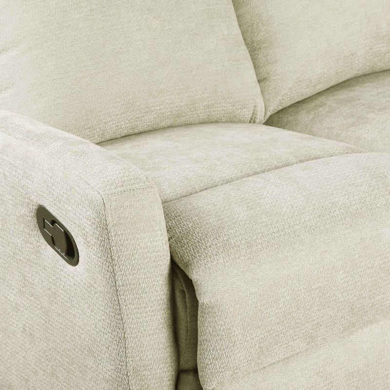 Canapé relax manuel ANTARES 2 places tissu beige