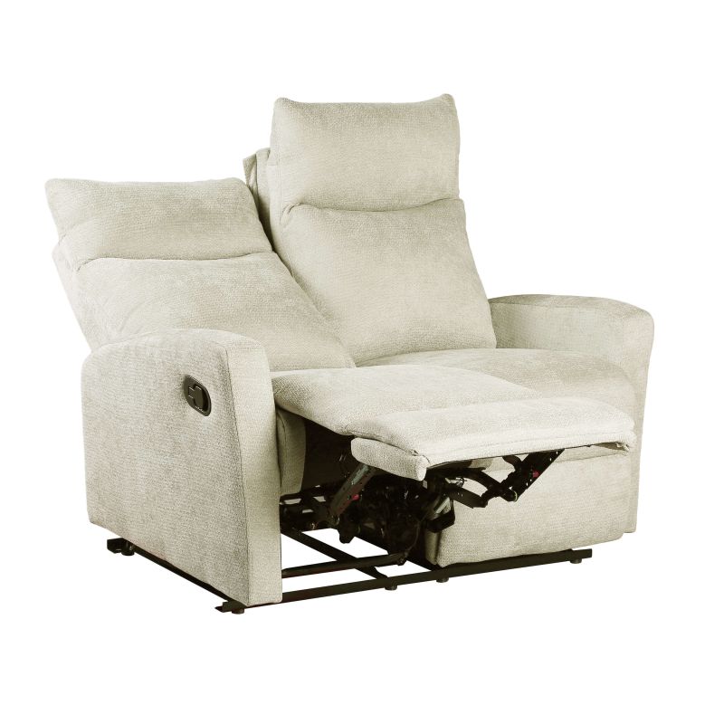 Canapé relax manuel ANTARES 2 places tissu beige