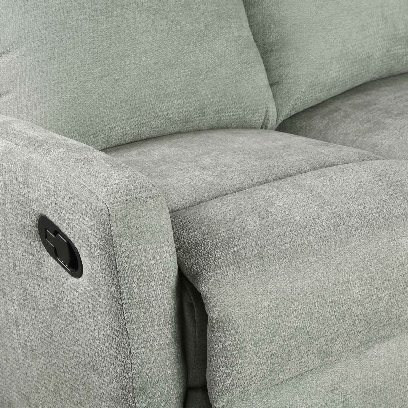 Canapé relax manuel ANTARES 2 places tissu vert