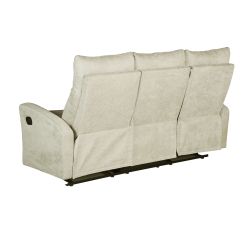 Canapé relax manuel ANTARES 3 places tissu beige