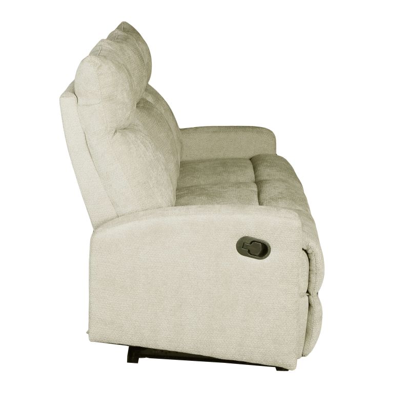 Canapé relax manuel ANTARES 3 places tissu beige