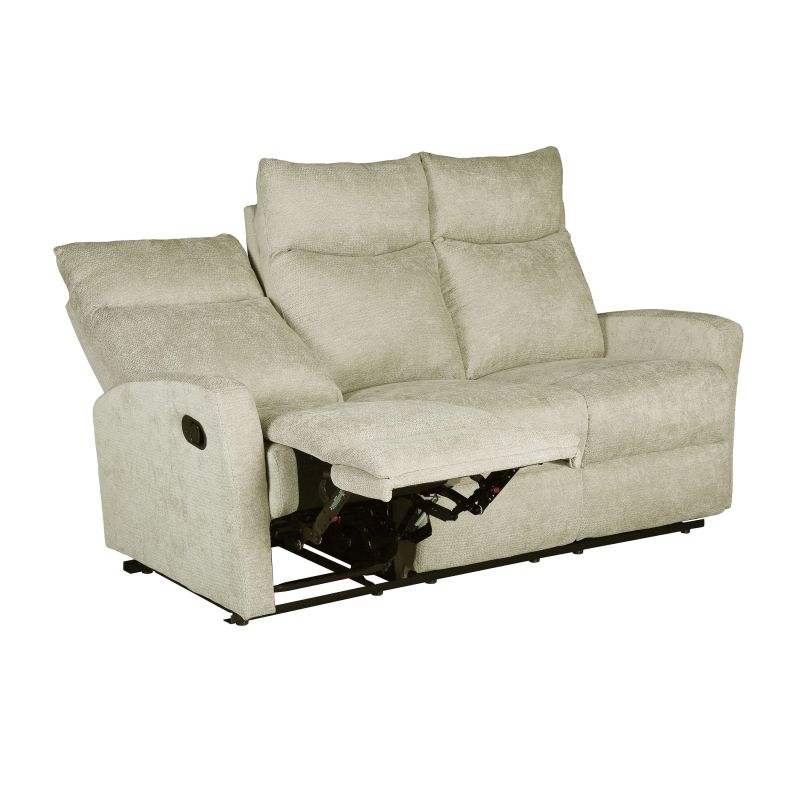 Canapé relax manuel ANTARES 3 places tissu beige