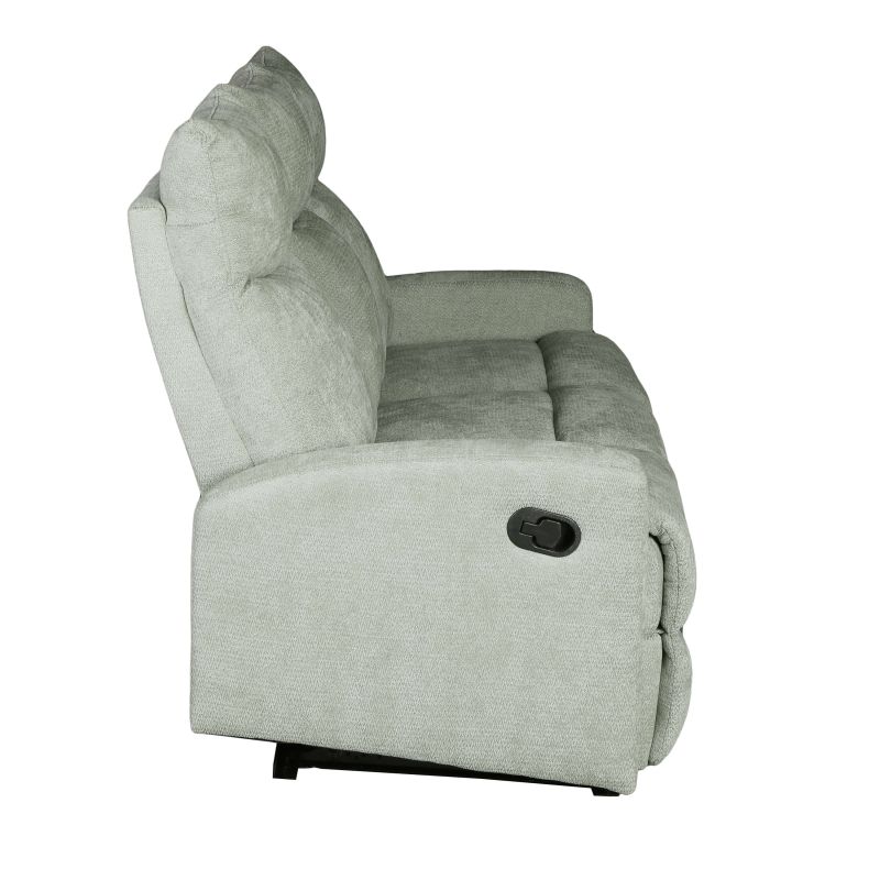 Canapé relax manuel ANTARES 3 places tissu vert