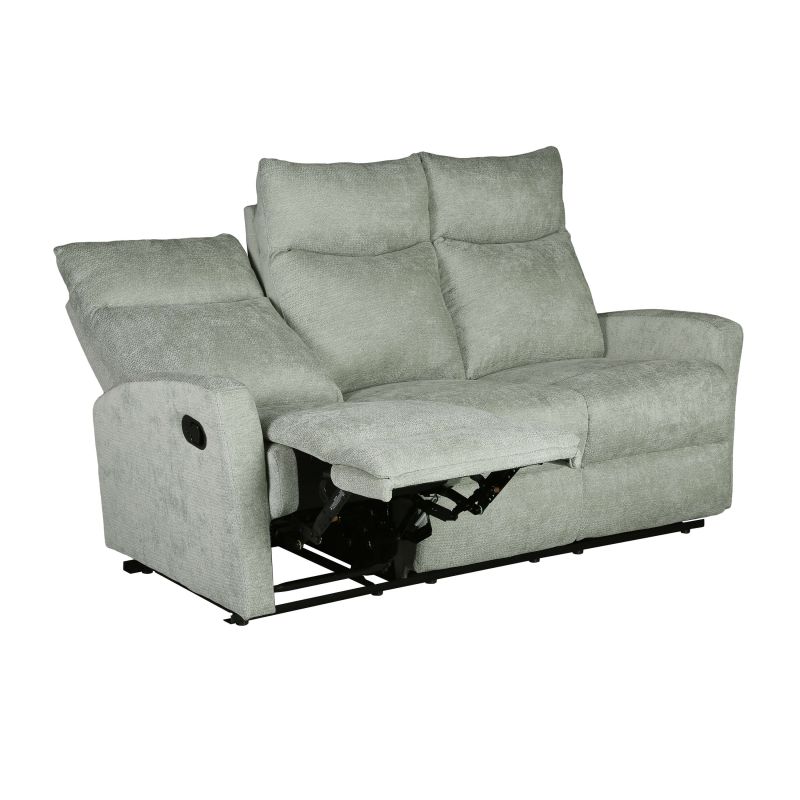 Canapé relax manuel ANTARES 3 places tissu vert