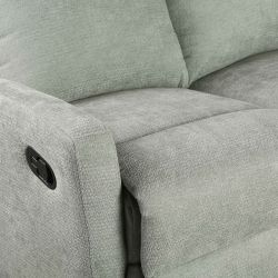 Canapé relax manuel ANTARES 3 places tissu vert