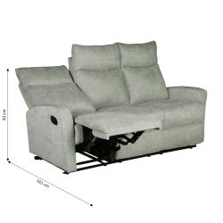 Canapé relax manuel ANTARES 3 places tissu vert