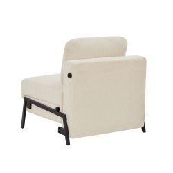 Fauteuil convertible NIO 1 place tissu beige