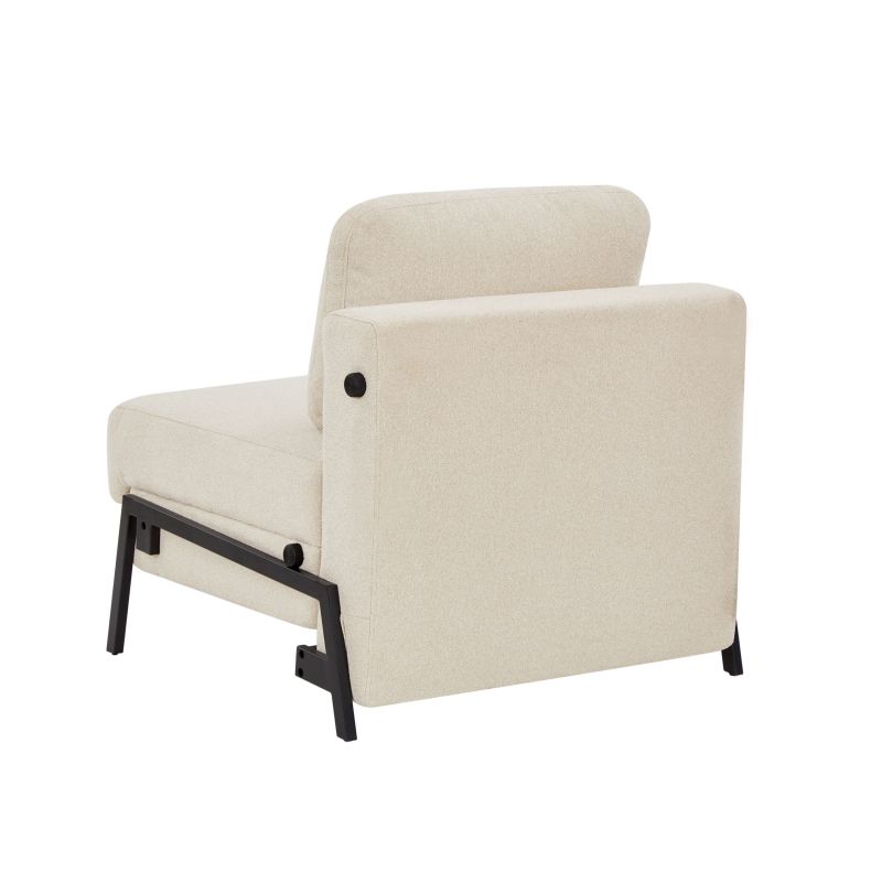 Fauteuil convertible NIO 1 place tissu beige