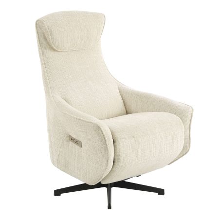 Fauteuil relax électrique rotatif COCHYRE 1 place tissu beige