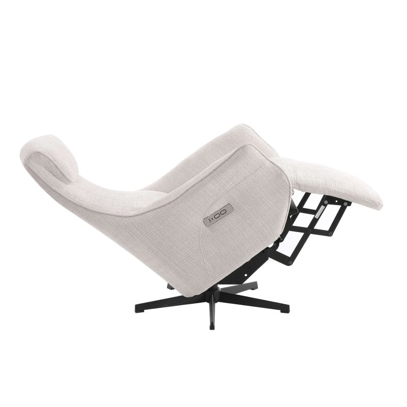 Fauteuil relax électrique rotatif COCHYRE 1 place tissu blanc