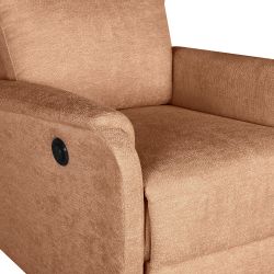 Fauteuil relax électrique ARGOLI 1 place tissu orange