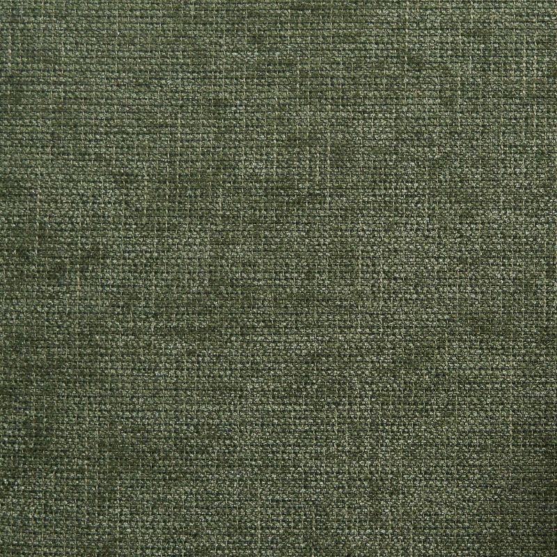 Fauteuil de table ABELIA velours tramé vert et pieds métal noir