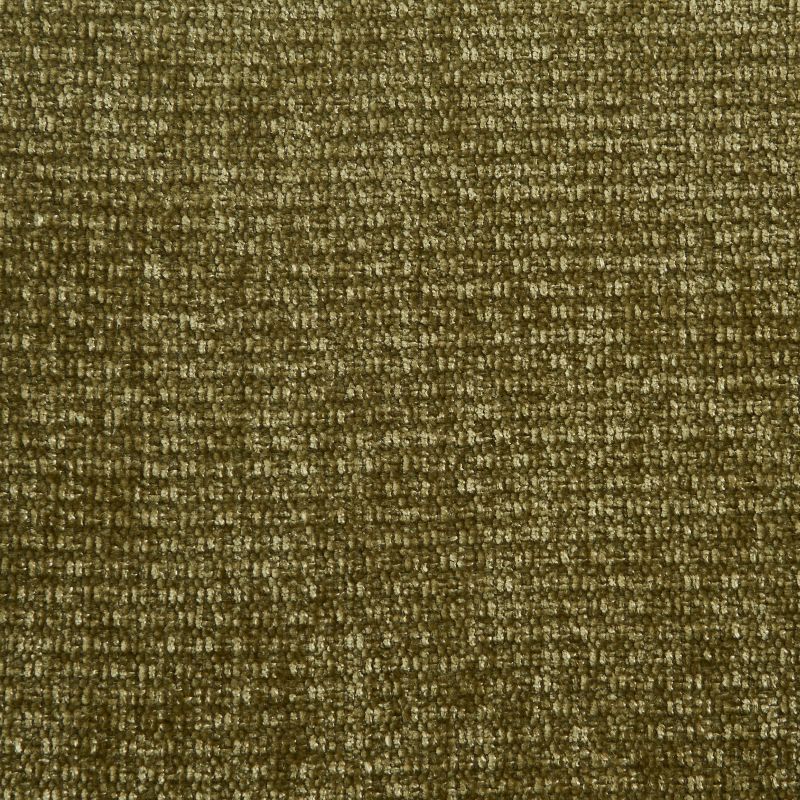 Fauteuil de table PAOLA tissu chenille vert pied chêne massif