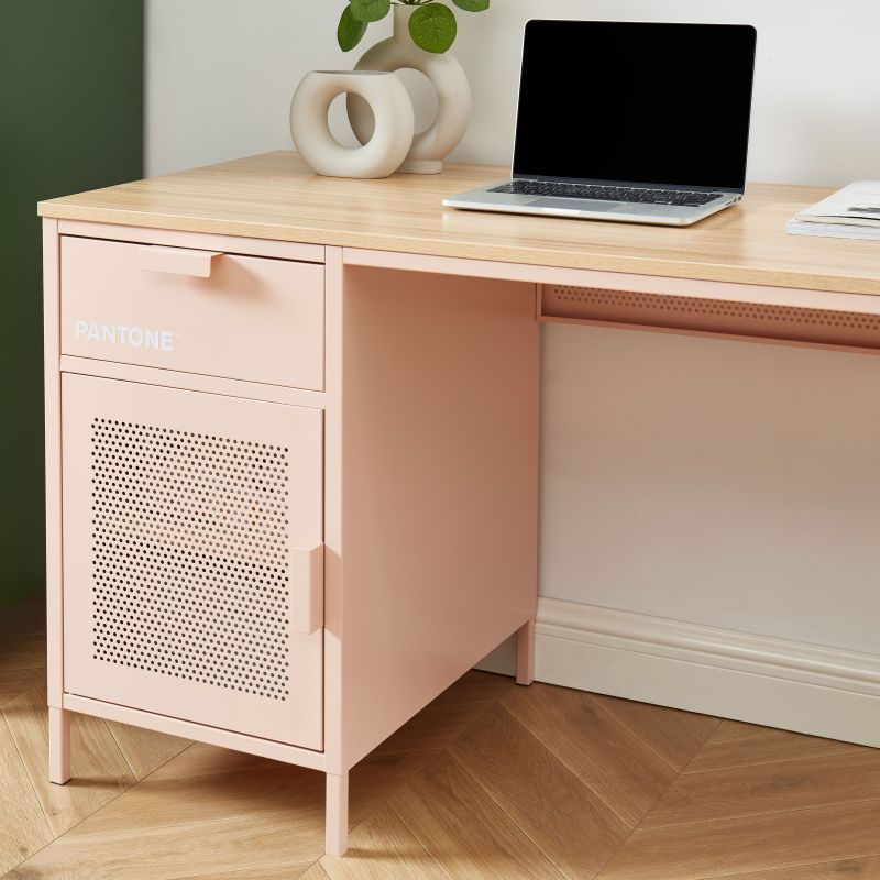 Bureau PANTONEmétal rose blush 120cm