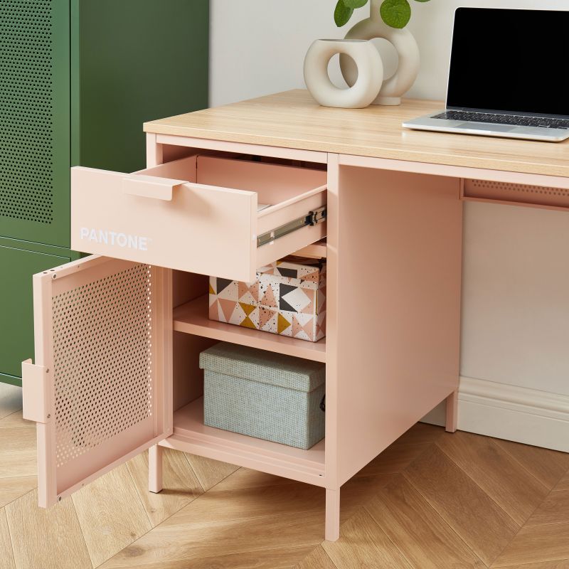 Bureau PANTONEmétal rose blush 120cm