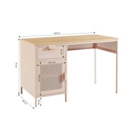 Bureau PANTONEmétal rose blush 120cm