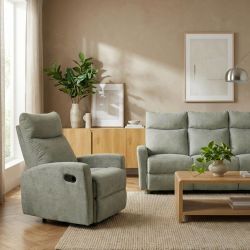 Fauteuil relax manuel ANTARES 1 place tissu vert