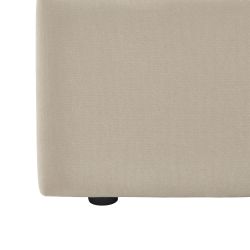 Lit coffre IVY en tissu beige 160 x 200 cm sommier inclus