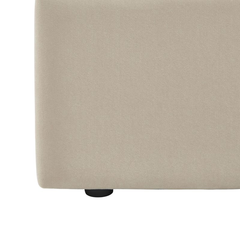 Lit coffre IVY en tissu beige 160 x 200 cm sommier inclus