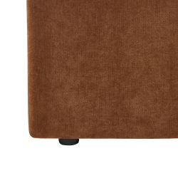 Lit coffre IVY 160x200 tissu marron sommier inclus