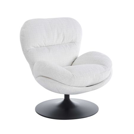 Fauteuil rotatif CERES 1 place tissu beige