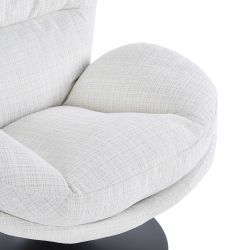 Fauteuil rotatif CERES 1 place tissu beige
