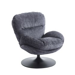 Fauteuil rotatif CERES 1 place tissu bleu