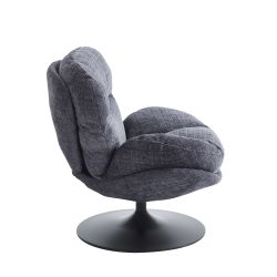 Fauteuil rotatif CERES 1 place tissu bleu