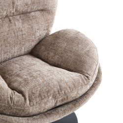 Fauteuil rotatif CERES 1 place tissu gris