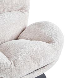 Fauteuil rotatif CERES 1 place tissu taupe