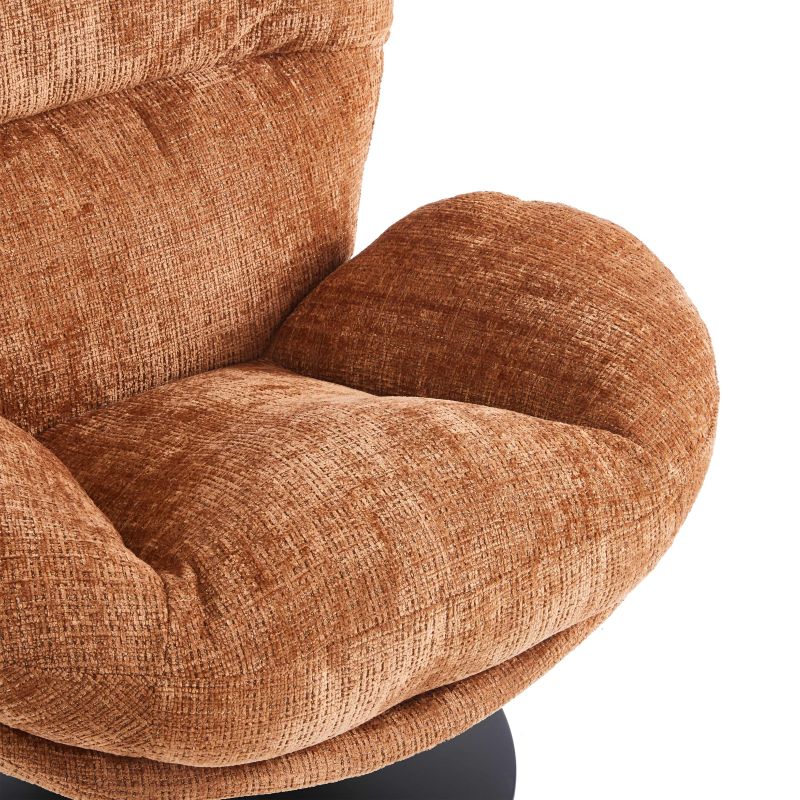 Fauteuil rotatif CERES 1 place tissu terracotta