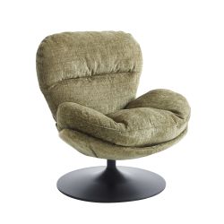 Fauteuil rotatif CERES 1 place tissu vert