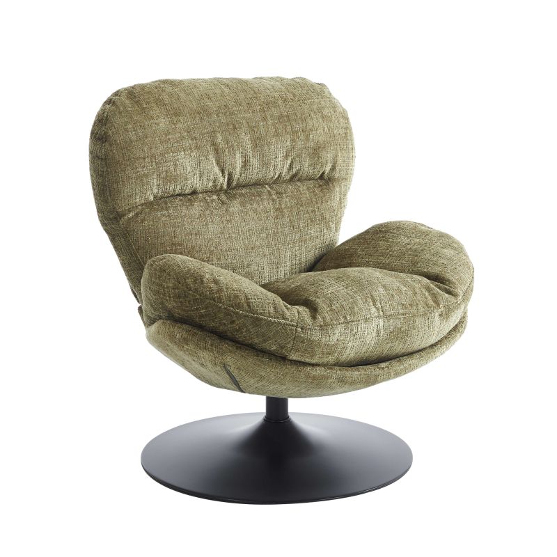 Fauteuil rotatif CERES 1 place tissu vert