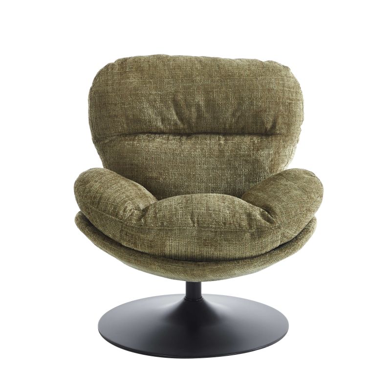 Fauteuil rotatif CERES 1 place tissu vert