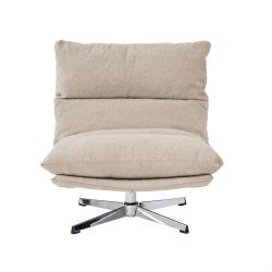 Fauteuil rotatif HYGEA 1 place tissu taupe