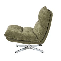 Fauteuil rotatif HYGEA 1 place tissu vert