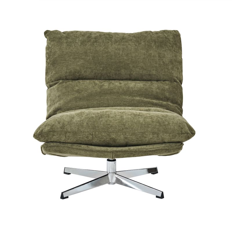 Fauteuil rotatif HYGEA 1 place tissu vert
