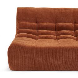 Banquette JANIS modulable 2 places velours terracotta