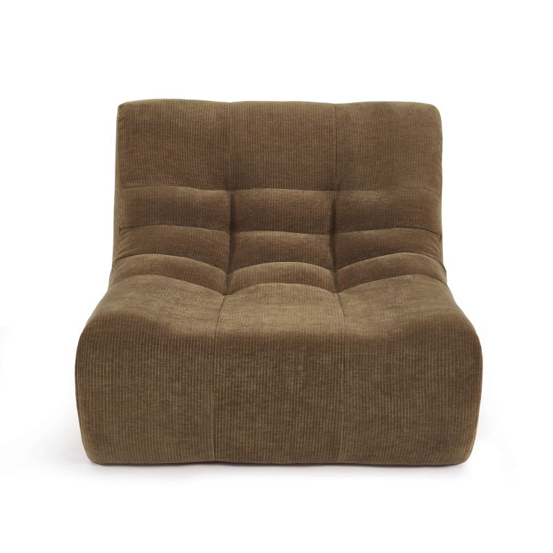 Chauffeuse JANIS modulable 1 place velours marron